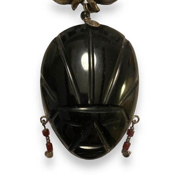 Tribal African Handmade Carved Pendant Necklace - Picture 5 of 7